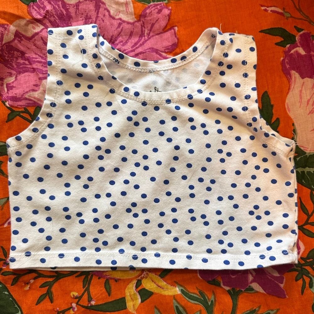 June and January 2T polka dot Crop Top